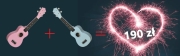 Promocja na Walentynki - Ukulele niebieskie + różowe z darmową dostawą