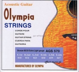 Struny do gitary akustycznej Olympia AGS 570